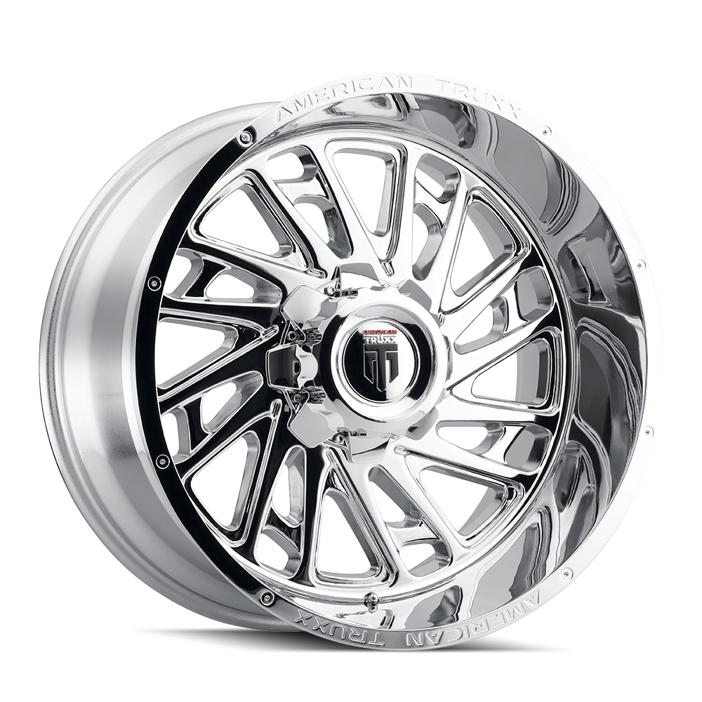 AT1905-2178C-24 Blade AT1905 Chrome Wheel - 20 x 10 in., 8-180 mm, -24 mm, 125.2 mm
