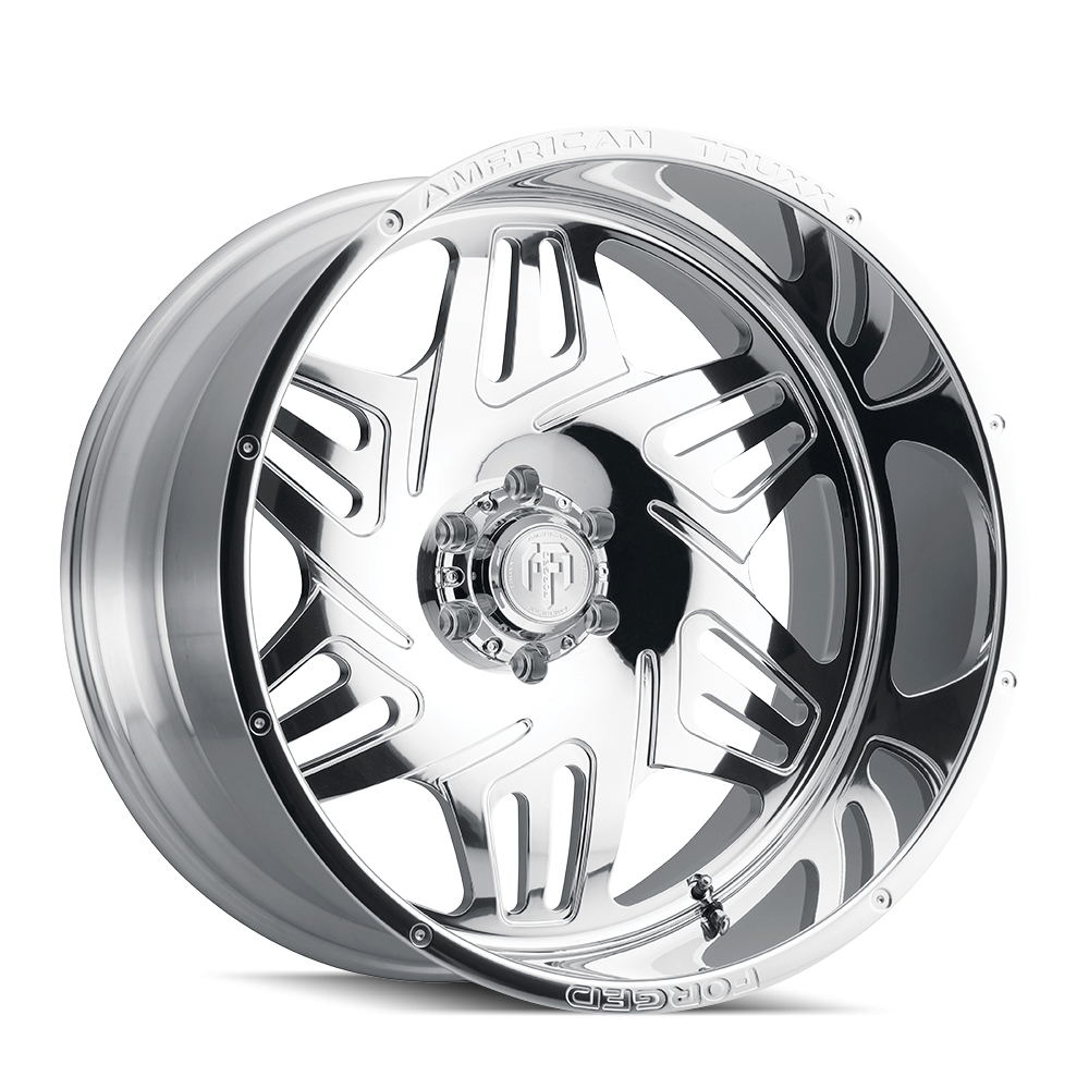 ATF1908-24481-76P Forged Orion ATF1908 Polished Wheel - 24 x 14 in., 8-165.1 mm, -76 mm, 125.2 mm