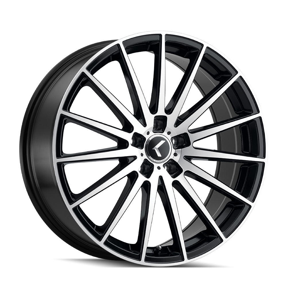 KR191-22864BM38 Stunna KR191 Matte Black Machined Face Wheel - 22 x 8.5 in., 5-115 mm, 38 mm Offset, 72.62 mm