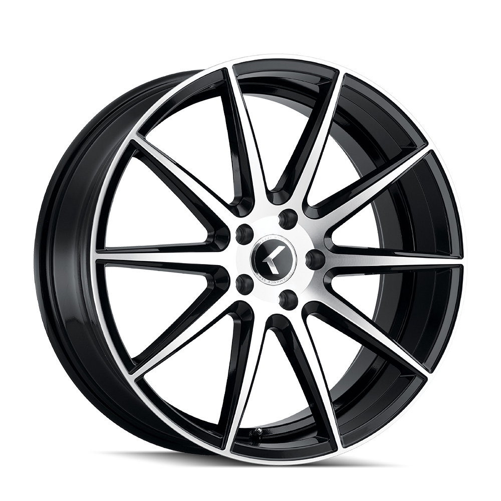 KR194-2845BM38 Cosmos KR194 Gloss Black Machined Face Wheel - 20 x 8.5 in., 5-112 mm, 38 mm Offset, 66.56 mm