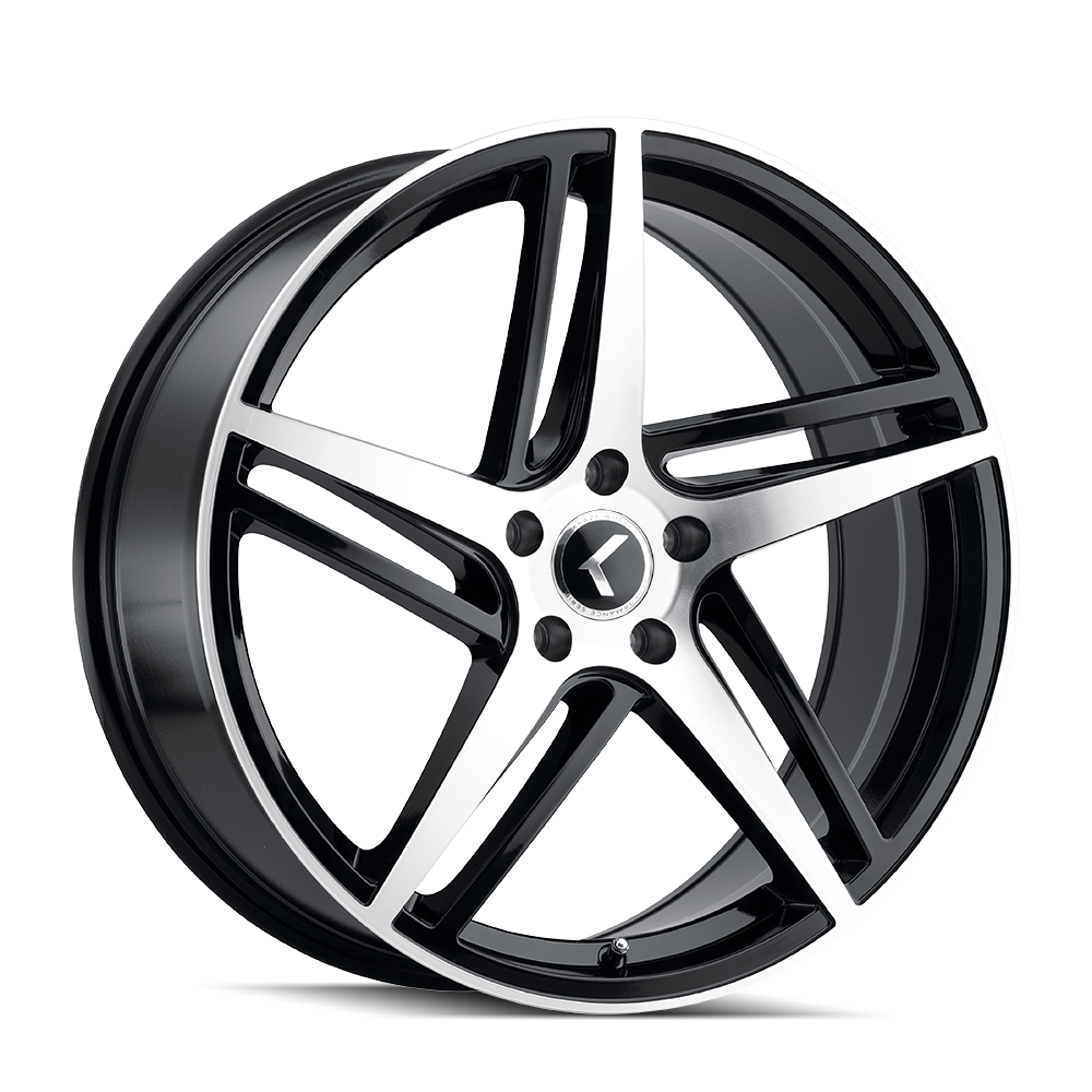 KR195-2845BM38 Milano KR195 Gloss Black Machined Face Wheel - 20 x 8.5 in., 5-112 mm, 38 mm Offset, 66.56 mm