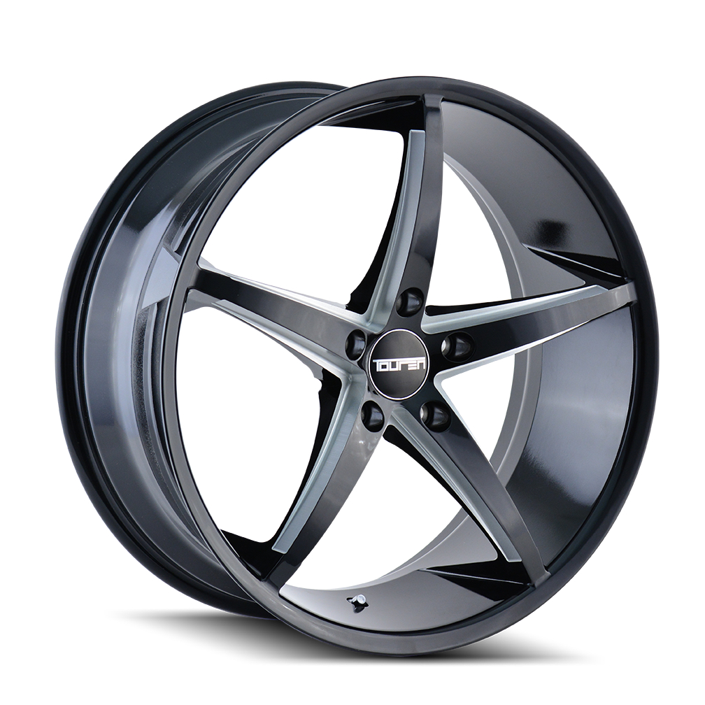 3270-7744B TR70 3270 Gloss Black Milled Spokes Wheel - 17 x 7.5 in., 5-100 mm, 40 mm Offset, 72.62 mm