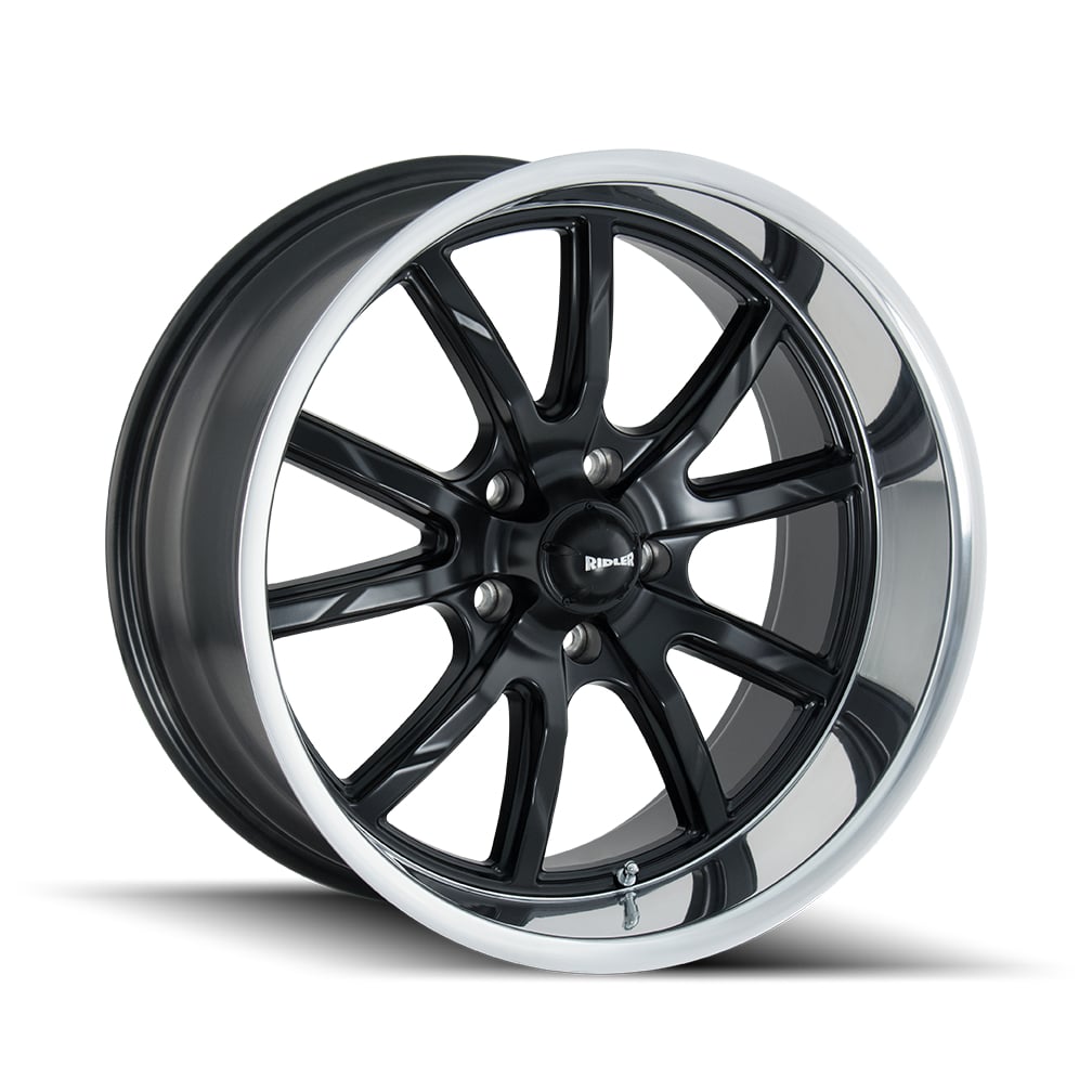 650-8861MB Type 650 Matte Black & Polished Lip Wheel - 18 x 8 in., 5-120.65 mm, 83.82 mm