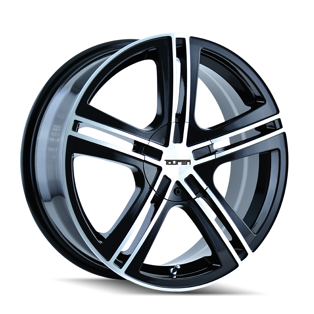3262-6703B TR62 3262 Gloss Black Machined Face Machined Lip Wheel - 16 x 7 in., 5-100 & 5-114.3 mm, 40 mm Offset, 72.62 mm