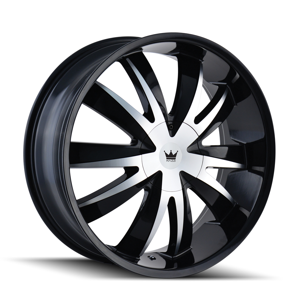 337-22811B Edge 337 Gloss Black Machined Face Wheel - 22 x 8.5 in., 5-110 & 5-115 mm, 35 mm Offset, 72.56 mm