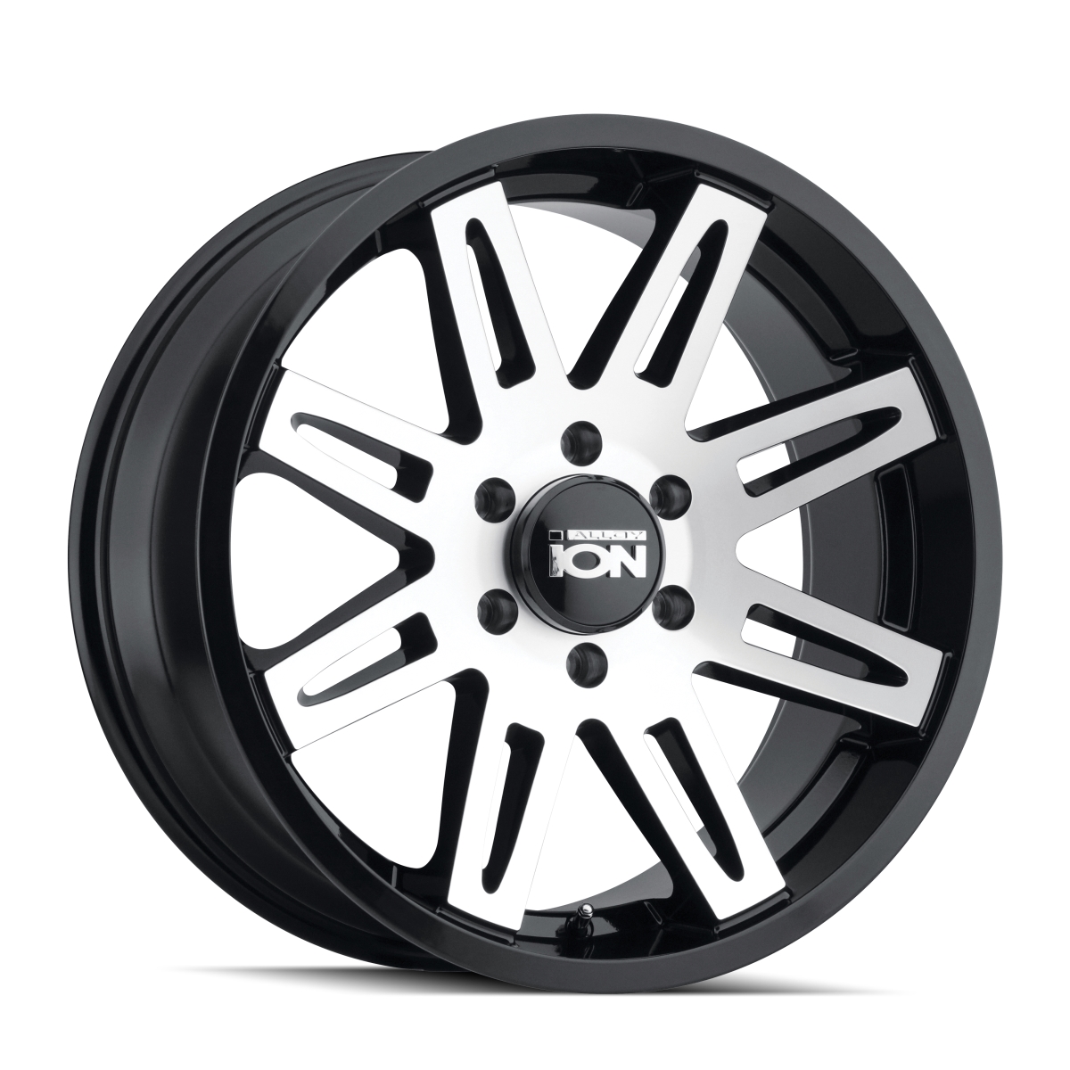 Ion 142-7973B Type 142 Satin Black Machined Face Wheel - 17 x 9 in., 5-127 mm, -12 mm Offset, 78.1 mm