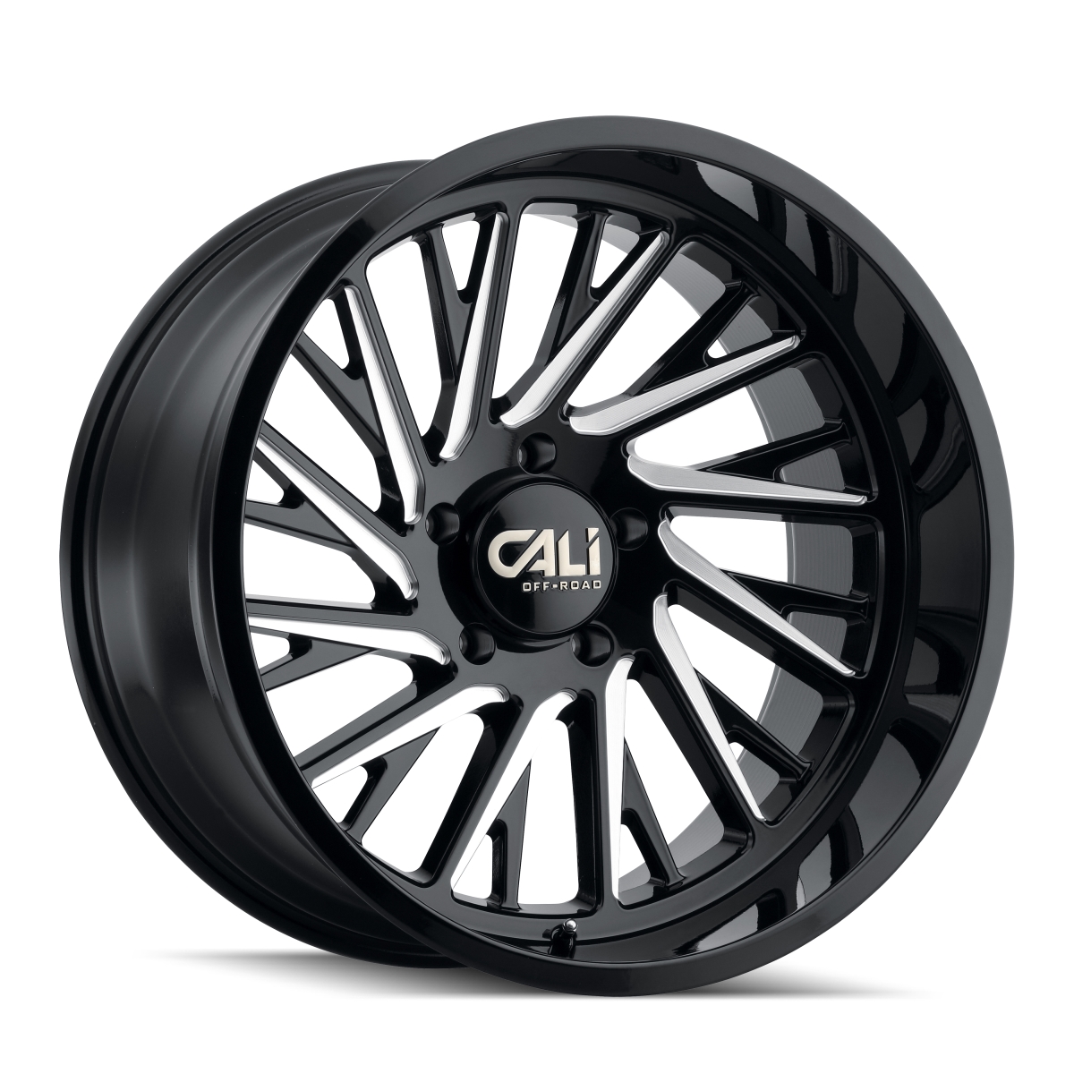9114-2173BM Purge 9114 Gloss Black Milled Wheel - 20 x 10 in., 5-127 mm, -25 mm Offset, 78.1 mm