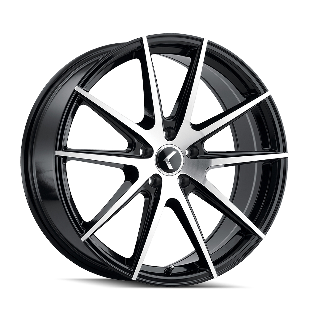 KR193-7864BM38 Turismo KR193 Gloss Black Machined Face Wheel - 17 x 8 in., 5-115 mm, 38 mm Offset, 72.62 mm