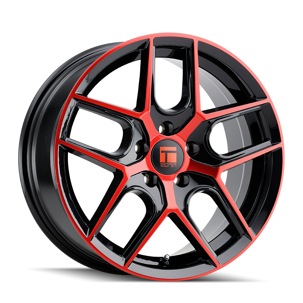 3279-7845BRT35 TR79 3279 Gloss Black Machined with Red Tint Wheel - 17 x 8 in., 5-112 mm, 35 mm Offset, 66.56 mm
