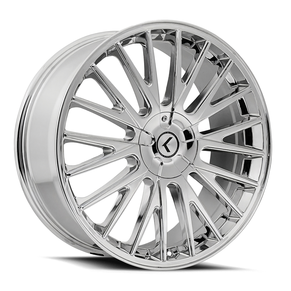 KR185-2809C38 Double Down KR185 Chrome Wheel - 20 x 8.5 in., 5-112 & 5-120 mm, 38 mm Offset, 73 mm