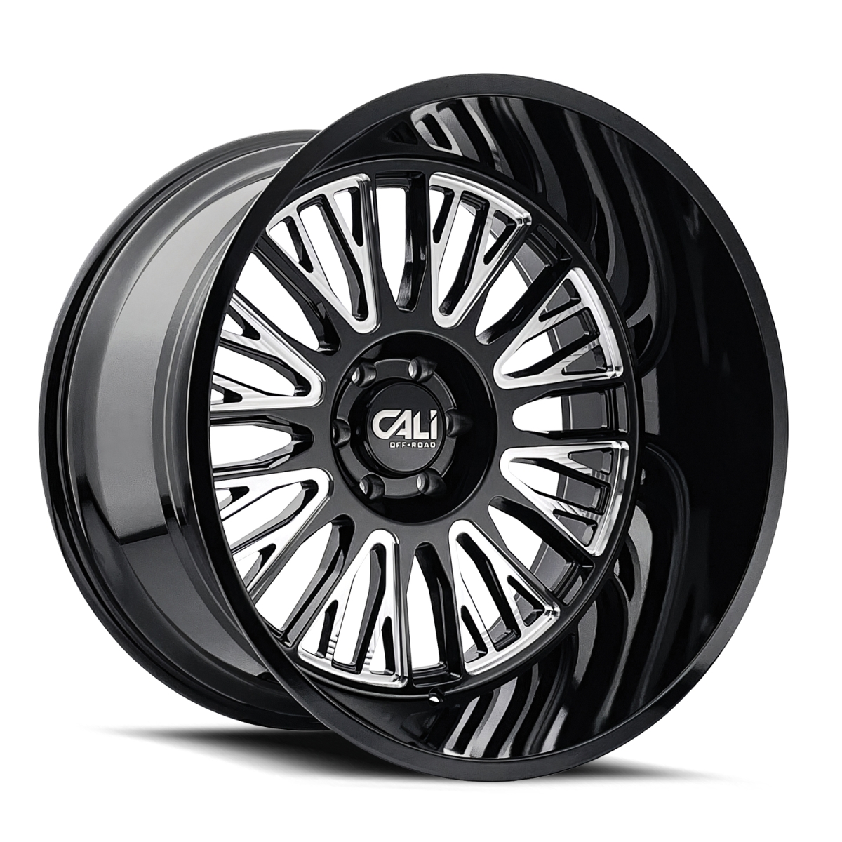 9116-2183BM Vertex 9116 Gloss Black Milled Wheel - 20 x 10 in., 6-139.7 mm, -25 mm Offset, 106 mm