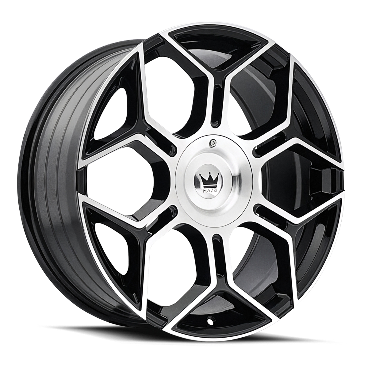 379-2809BM Libra 379 Gloss Black Machined Face Wheel - 20 x 8.5 in., 5-112 & 5-120 mm, 35 mm Offset, 74.1 mm