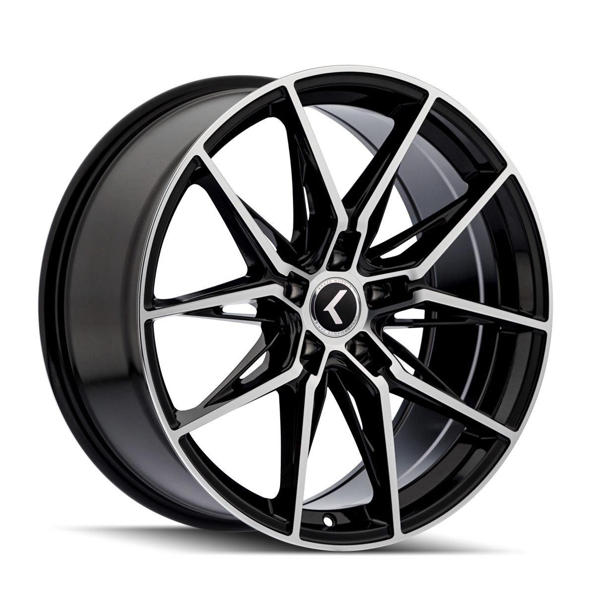 KR196-2965BM35 Evolve KR196 Gloss Black Machined Face Wheel - 20 x 9 in., 5-114.3 mm, 35 mm Offset, 72.62 mm