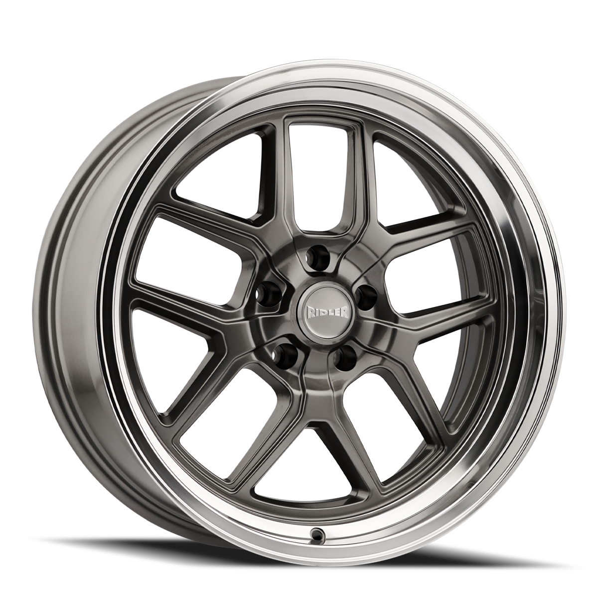 610-7873G 610 Gloss Grey & Polished Lip Wheel - 17 x 8 in., 5-127 mm, 83.82 mm