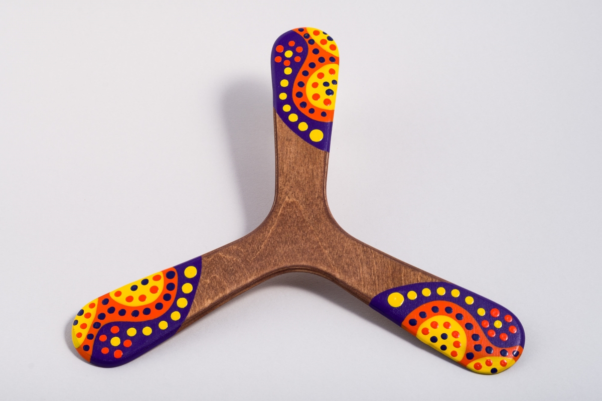Picture of Wallaby Boomerangs Left-hand Warukay beginner wooden boomerang