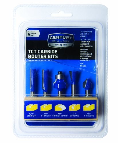Picture of Century Drill & Tool 40100 TCT Carbide Router Bit Set - 5 Piece