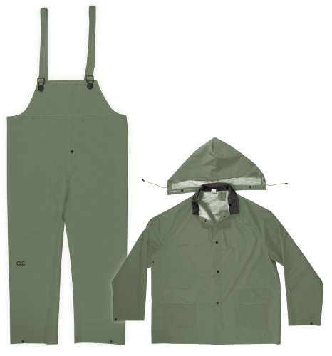 Rain Suit Heavy Weight, Green - Extra Large - 3 Piece