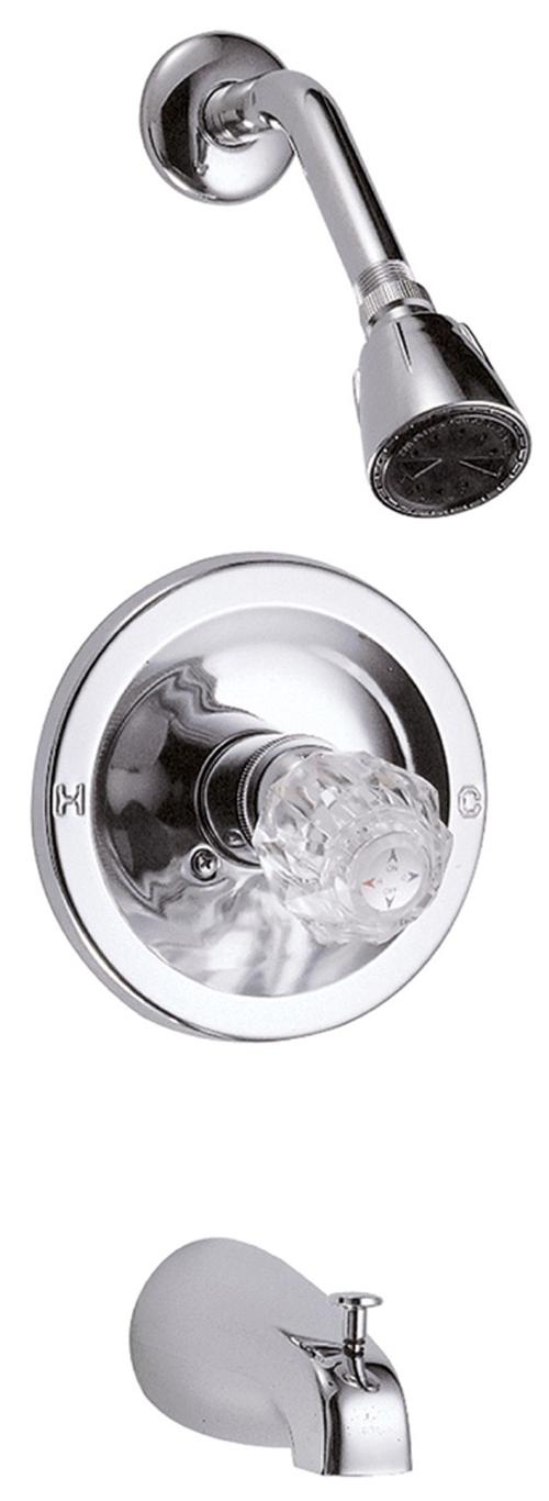 Tub & Shower Faucet Single Acr Handle, Chrome