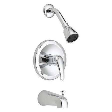 Tub & Shower Faucet Single Metal Lever Handle, Chrome