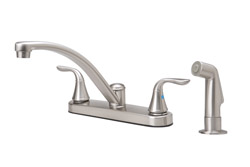 Faucet Kit 2 Left Hand Brushed Nickel J-Spray