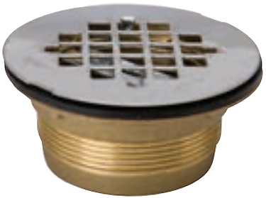 Shower Drain Quik Caulk 2 in. Brass