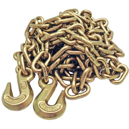 Tow Chain with Hook 0.375 x 20 in. G70 Yellow Chromate