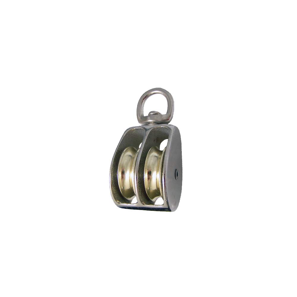 Eye Pulley Rigid Double Wheel - 1 in.