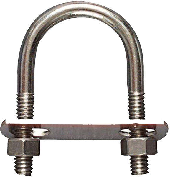 U-Bolt 0.25 x 1.125 x 2.25 in. Zinc Plated