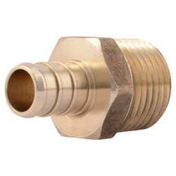 UC120LF 0.5 x 0.5 in. Mnpt Male Adapter Bulk