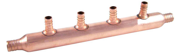 22786 Copper Manifold with Pex 4 Port Open Bulk