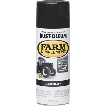 Rustoleum  Farm Paint, Gloss Black - 12 oz