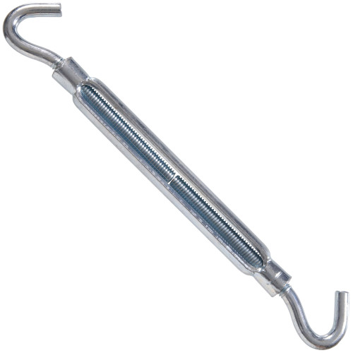 0.37-16 x 16.25 in. Zinc Hook & Hook Turnbuckles