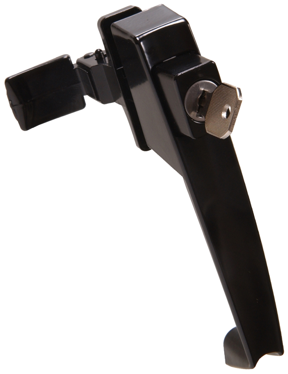 852064 Screen & Storm Keyd Pushbuton Latch, Black
