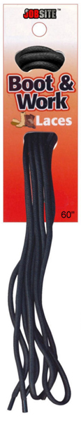 60 in. Waxed Boot Lace, Black