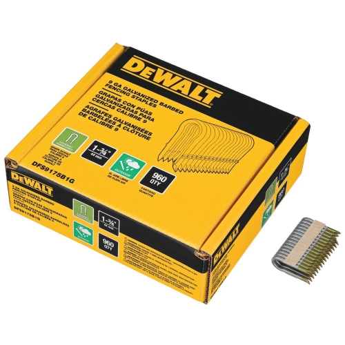 1.75 in. 9 gal Galvinized Barbed Staple - Pack of 960