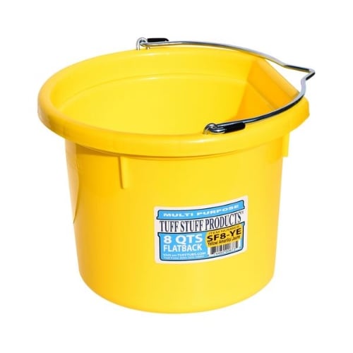 8 qt. Round Bucket, Yellow