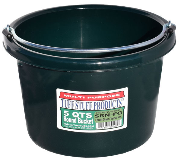 5 qt. Round Bucket, Forest Green