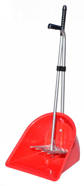 MSRRD Manure Scoop with Rake, Red