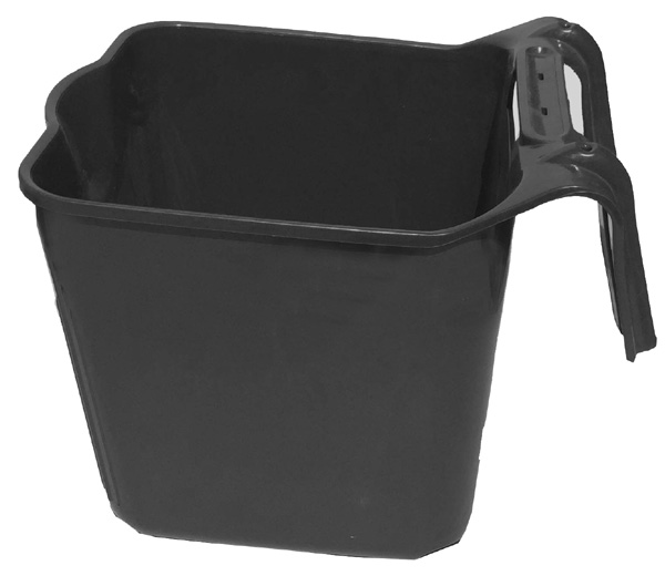 SQHBK 14 qt. Square Fence Hook Bucket, Black