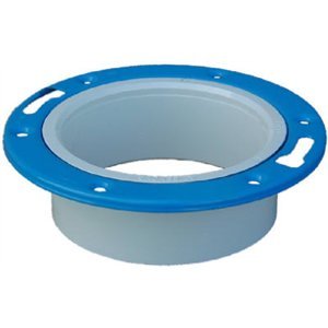 PVC 00811 0800HA 4 in. Closet Flange Hub Pipe Fitting with Adjustable Metal Ring Without Point