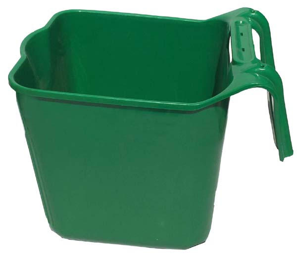 14 qt. Square Fence Hook Bucket, Green