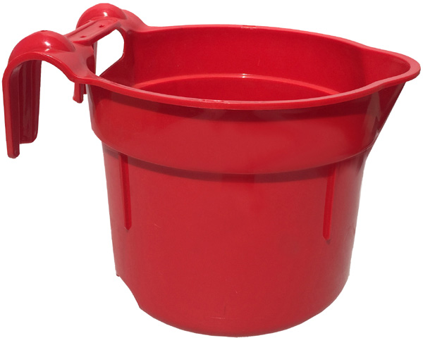 RDHRD 10 qt. Round Fence Hook Bucket, Red