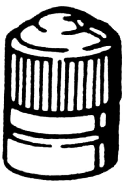 Cap Valve Metal - Pack of 4