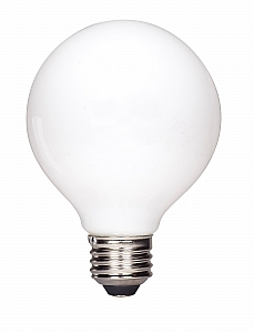 S21738 40W 2700K G25 White Medium Base LED Bulb - Pack of 2
