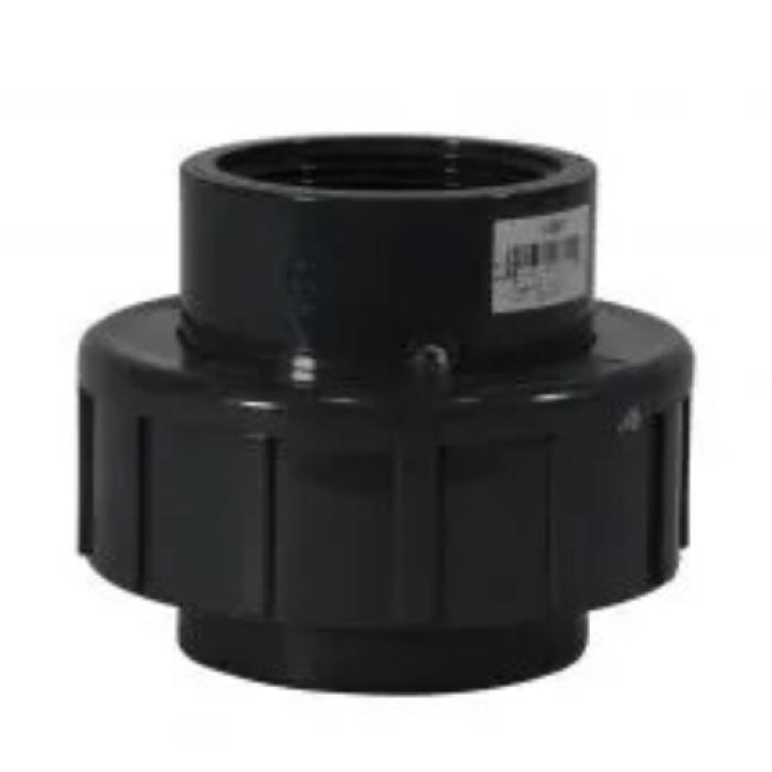 2.5 in. PVC Schedule 80 Union Threaded Pipes, Gray