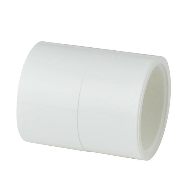 02100 0800HA PVC Socket Coupling - White - 0.75 in. - Slip x Slip - Schedule 40