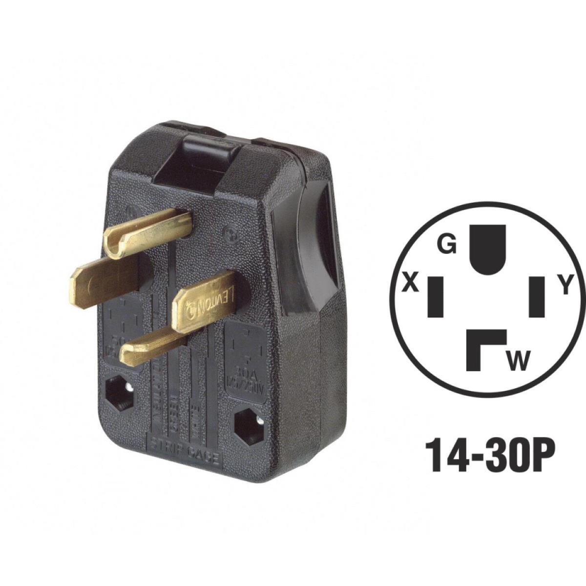 Leviton  30-50A 125-250V 4-Wire 3-Pole Dual Range & Dryer Power Plug