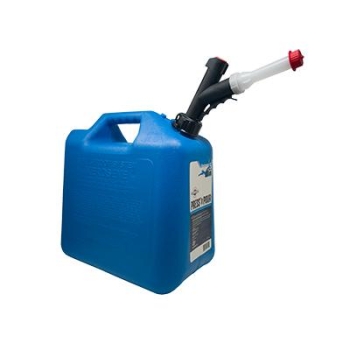Gas Can, Plastic, 5 gal, Self-Venting, Includes Smart-Fill Spout, Blue, Kerosene