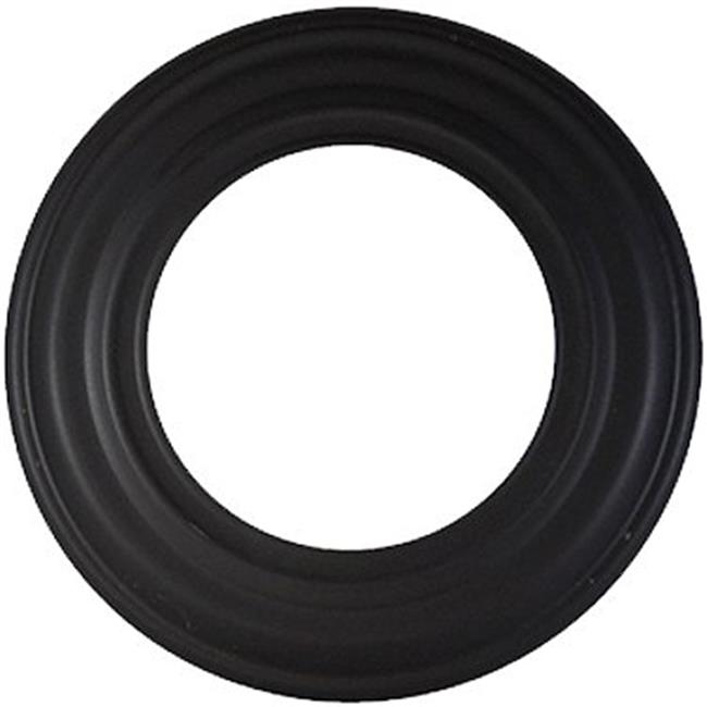 8-605 8 in. 24 Gauge Trim Collar, Black - Pack of 12
