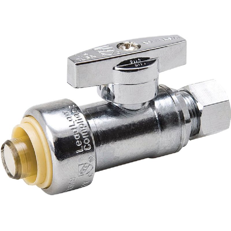 0.5 x 0.37 in. Chrome-Plated Straight  Stop